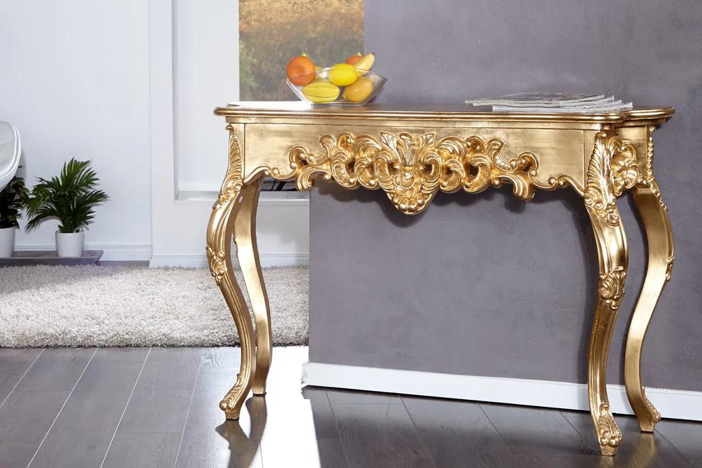 VENICE modern konzolasztal 110cm - arany
