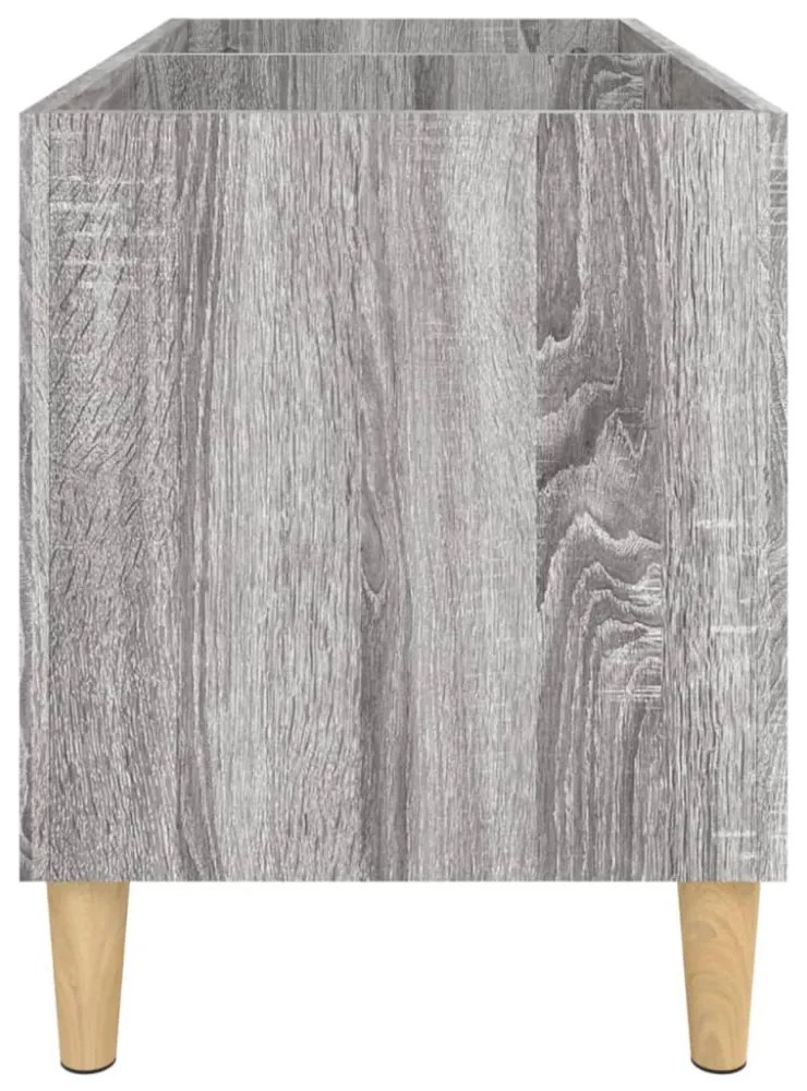 szürke sonoma színű szerelt fa hanglemezszekrény 74,5x38x48 cm
