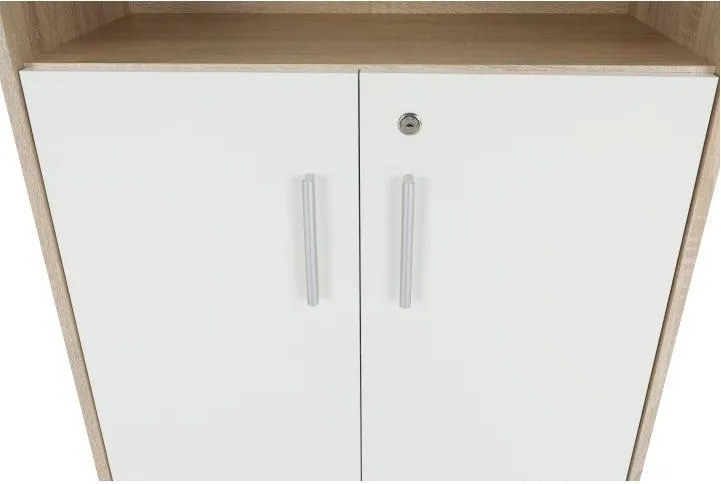 Irattartó zárható szekrénnyel, sonoma tölgy/fehér, JOHAN 2 NEW 10