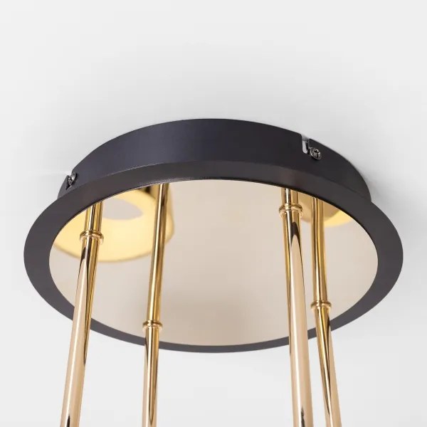 Zuma Line MX7170-8-3BGT - LARA felületre szerelhető csillár, dimmelhető LED, 60W/230V, arany/fekete