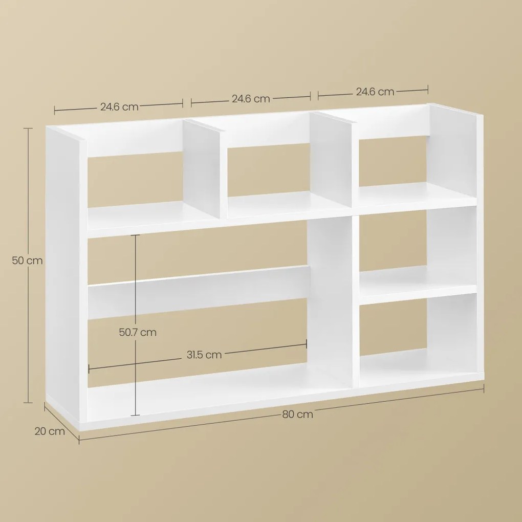 Asztali polc, rendszerező, fehér