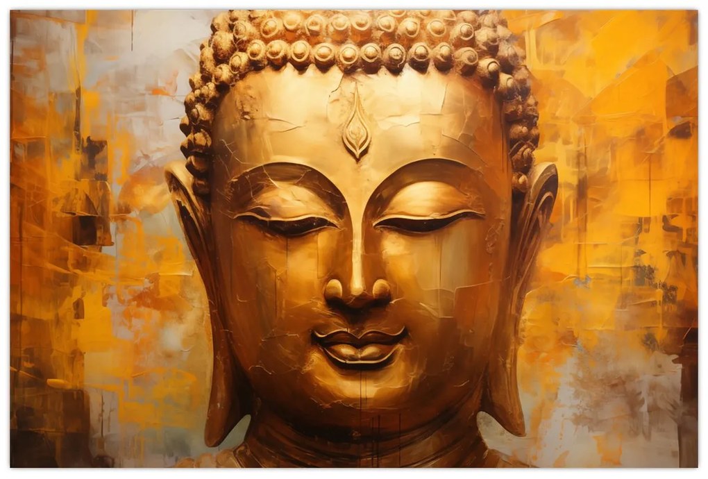 Kép - Buddha, olajfestmény (90x60 cm)