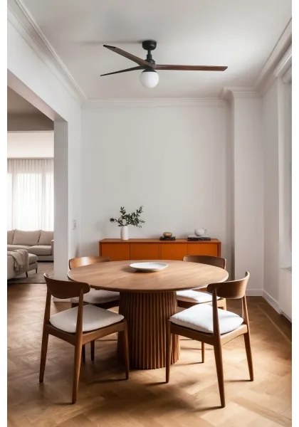 FARO 34276-11L - Mennyezeti ventilátor KLIM L 1xE27/15W/230V dió/fekete + távirányító