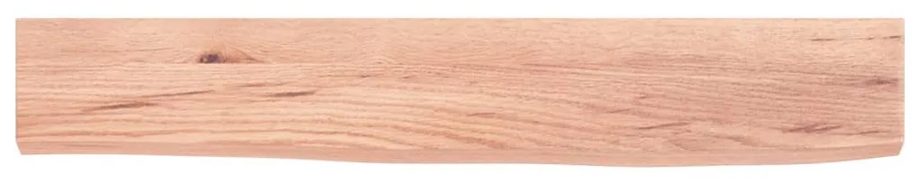 világosbarna kezelt tömör tölgyfa fali polc 60x10x2 cm