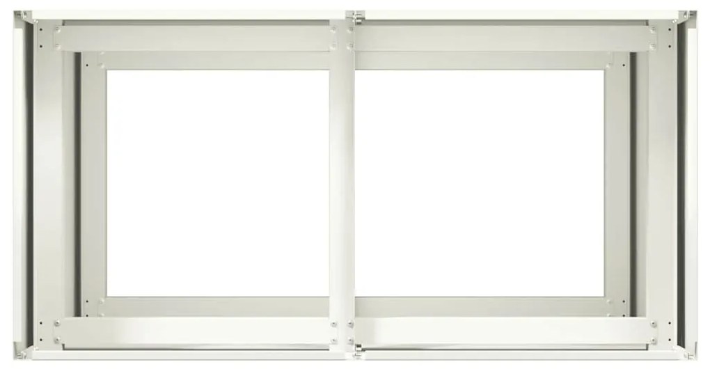 vidaXL ültetvény Fehér 80x40x80 cm Hidegen hengerelt acélból