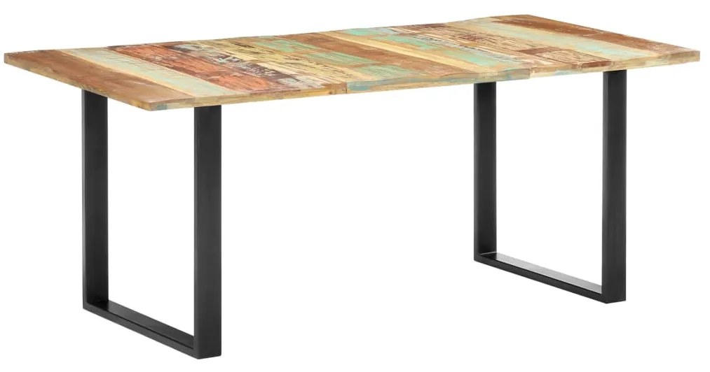 Tömör újrahasznosított fa étkezőasztal 180 x 90 x 76 cm