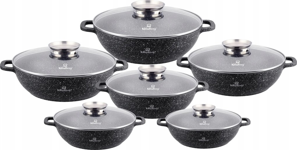 12 Részes Márvány Bevonatos Kerámia Edénykészlet, Tapadásmentes Ingyenes Ajándék :-)