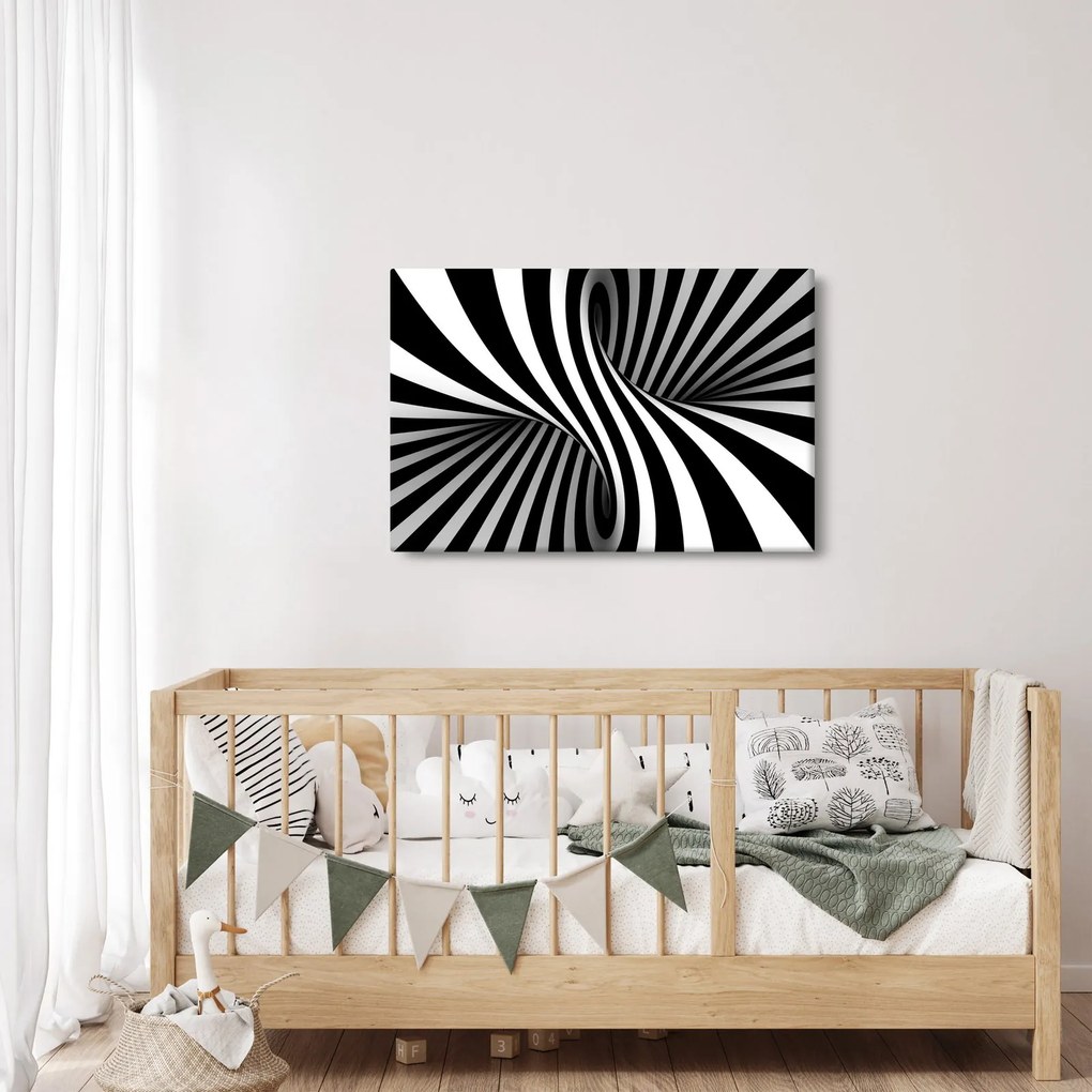 Absztrakt kép zebra csíkokkal (90x60 cm)