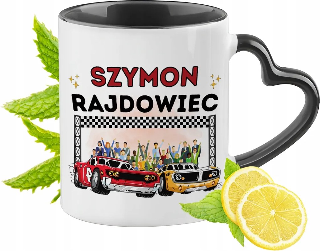 Fekete Bögre Szív Alakú Füllel Simonnak Ideális Ajándék