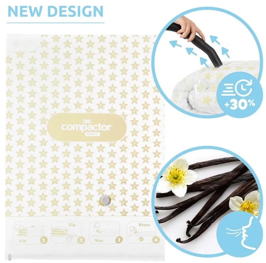 Compactor Compress L vákuos tárolózsák, vanília,100 l, 70 x 100 cm, 1 db