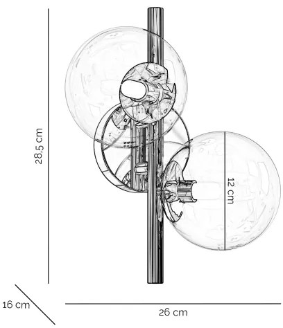 ONLI - KIMBERLY fali lámpa 2xG9/6W/230V fényes króm
