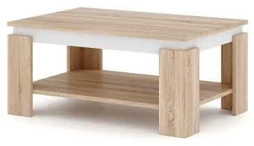 Dohányzóasztal LUNO sonoma tölgy/fehér