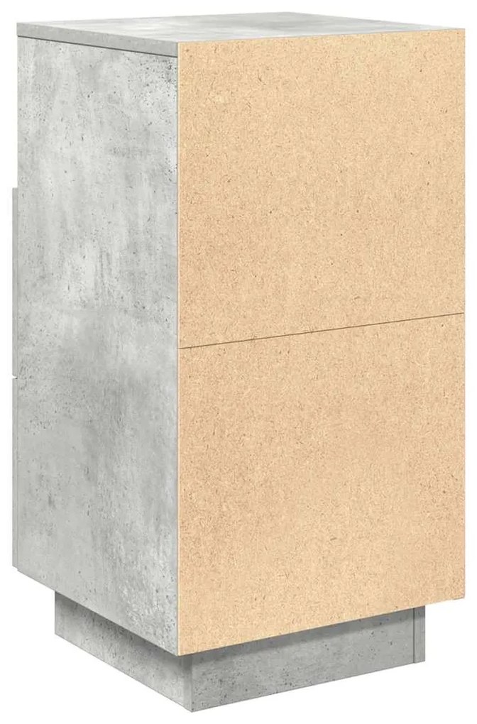 betonszürke éjjeliszekrény 2 fiókkal 36x36x68 cm