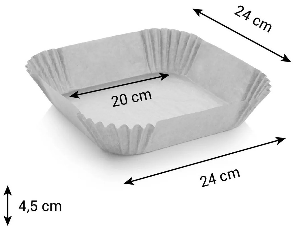 Tescoma DELICIA papírsütő forma négyzet 20 x 20 cm, 50 db, 20 x 20 cm