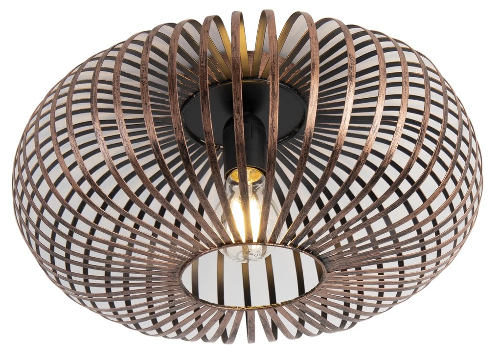 Design kerek mennyezeti lámpa rozsdabarna - Johanna
