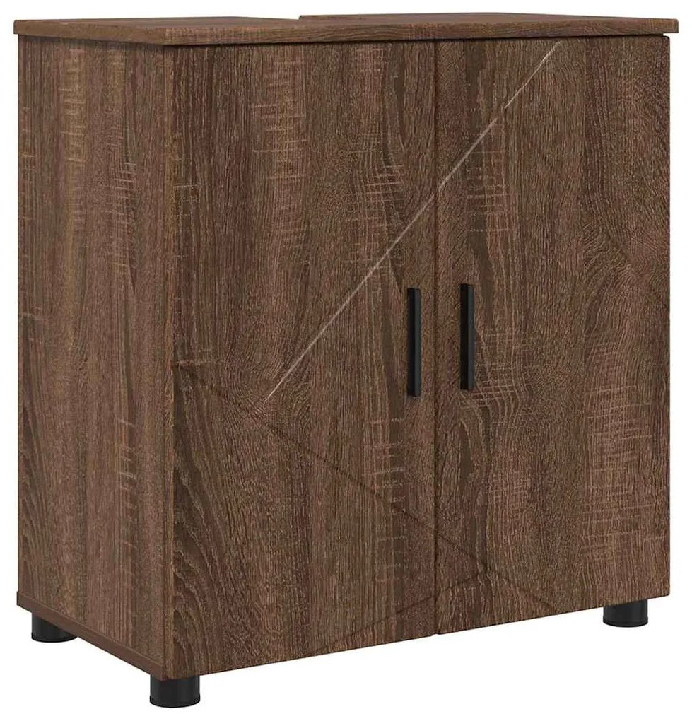 Fürdőszoba bútor szett 2 pcs barna tölgy 61 x 35 x 64 cm