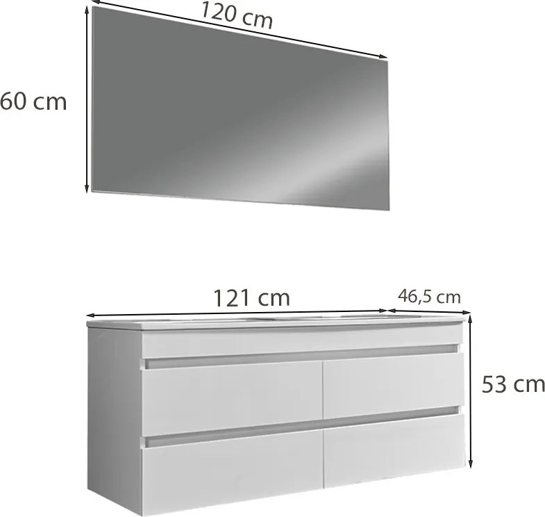 Cube 120 Fürdőszoba komplett szekrény