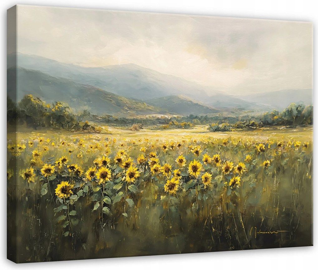 Vászonkép Virágok Napraforgók Rét Hálószoba Nappali Konyha 40x30