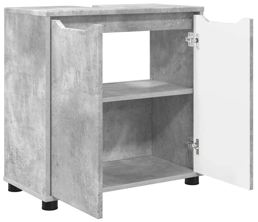 Fürdőszoba mosdószekrény Beton Szürke 60 x 30 x 60 cm Faanyag