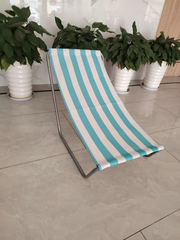Összecsukható strandnyugágy SAND, türkiz csíkokkal