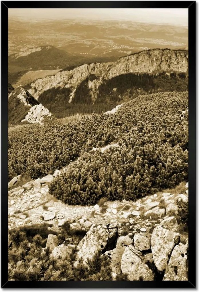 Poszterek keretben 40x60 Tátra Lengyel hegyek Kilátás