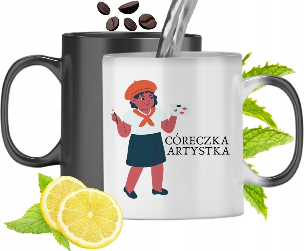 Mágikus Bögre Lányának Színváltós, fényképes nyomattal