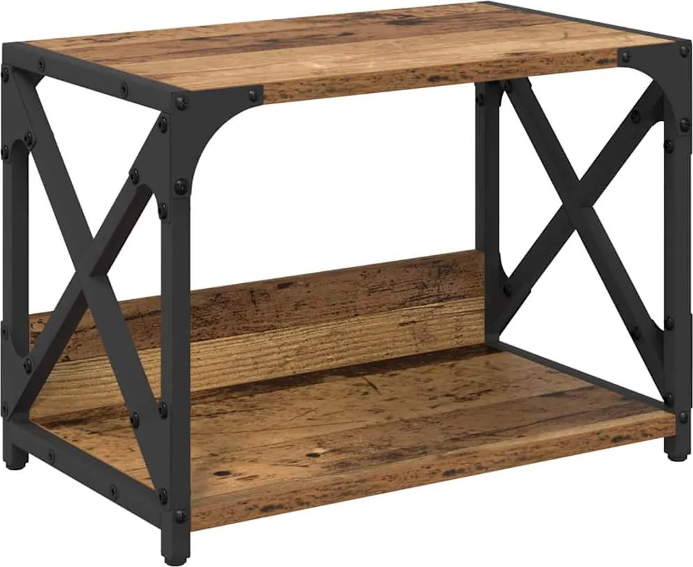 vidaXL Nyomtatóállvány Öreg fa 44 x 26 x 31.5 cm Faanyag