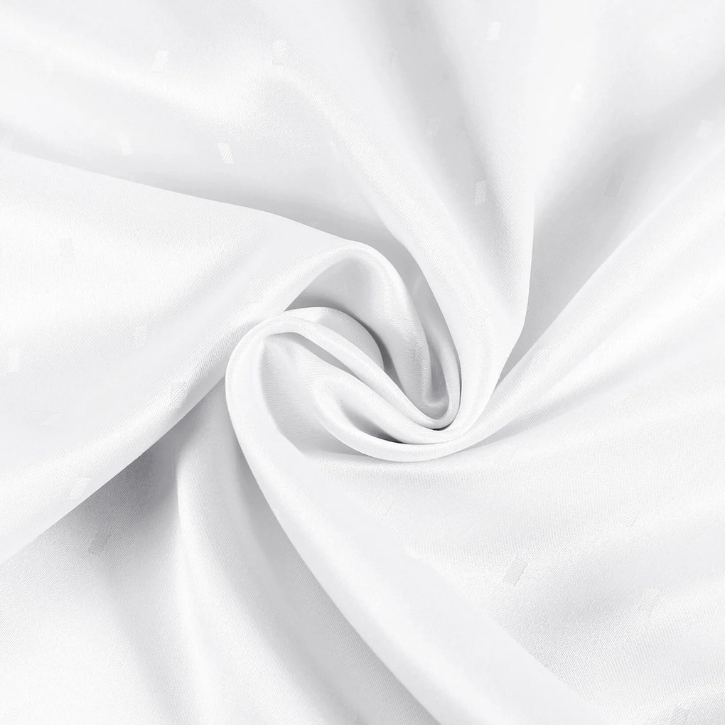 Goldea ünnepi ovális teflonos terítő - fehér alapon fényes négyzetek 140 x 200 cm