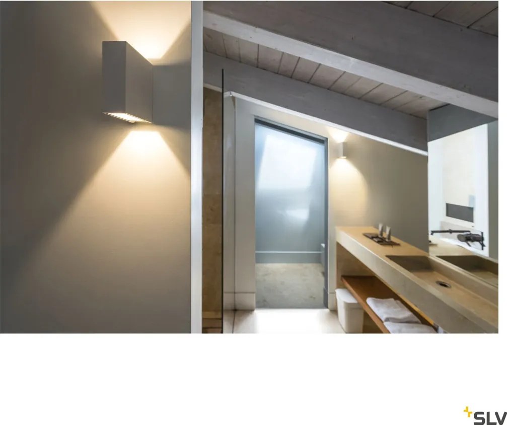 SLV 232441 QUAD Modern Kültéri Fali Lámpa Fehér LED IP44