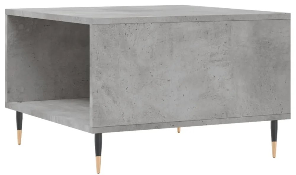 betonszürke szerelt fa dohányzóasztal 55x55x36,5 cm