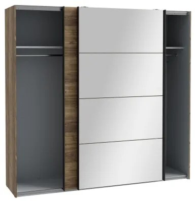 OREN gardróbszekrény tükörrel 220x210 cm artisan tölgy