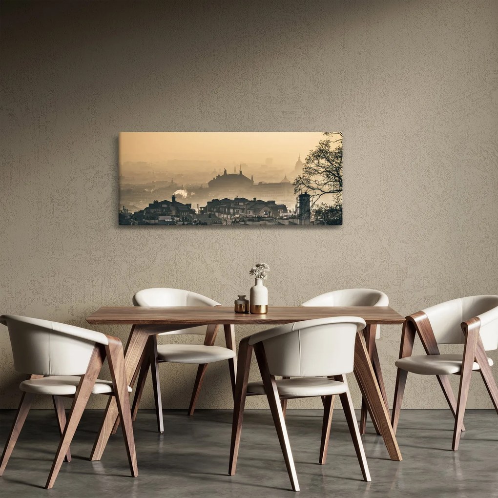 Kép - Város köd alatt (120x50 cm)