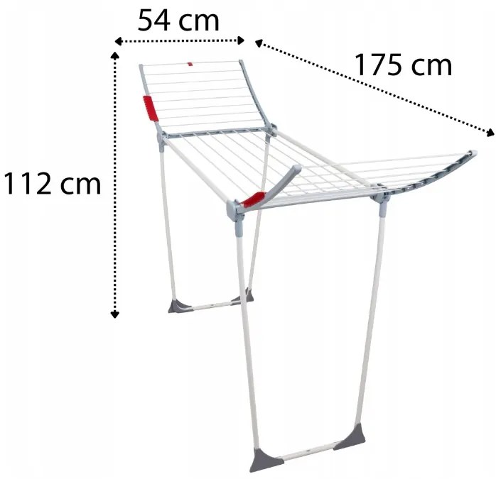 Erga Model 305 Astra, ruhaszárító 175x54x110 cm, fehér-szürke, ERG-SEP-10SUSSTOMO305