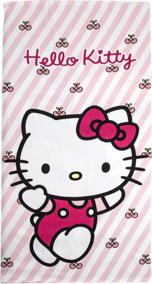 Hello Kitty Cherry fürdőlepedő, strand törölköző 70x140cm (Fast Dry)