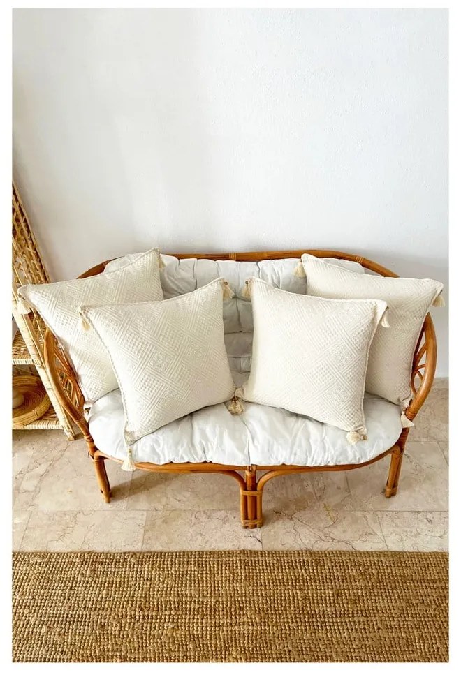 Organikus pamut párnahuzat szett 4 db-os 43x43 cm Natural – Mila Home