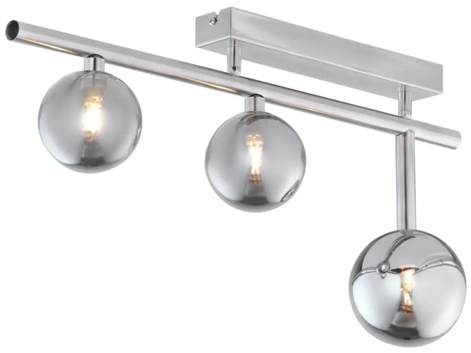 Jupiter 1901 - Felületre szerelhető csillár NEPTUN 3xG9/14W/230V matt króm/füstszürke