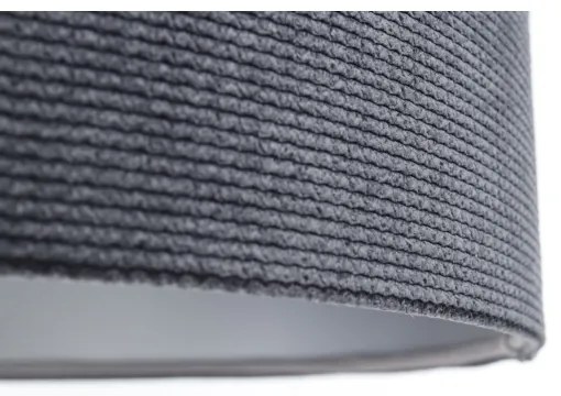 Csillár zsinóron TWIST 1xE27/60W/230V fekete/szürke/ezüst