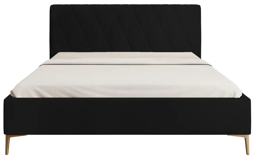 Franciaágy 180 cm Tikka 180  (fekete + arany). 1099408