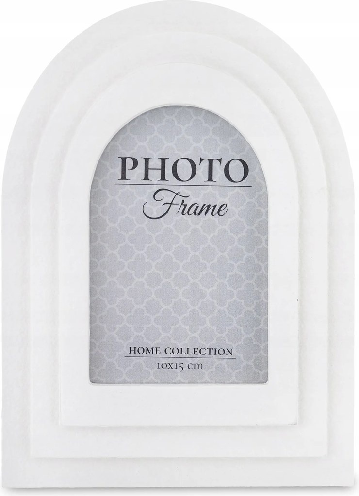 Fényképtartó Keret 10x15 Álló Glamour Fehér Dísz