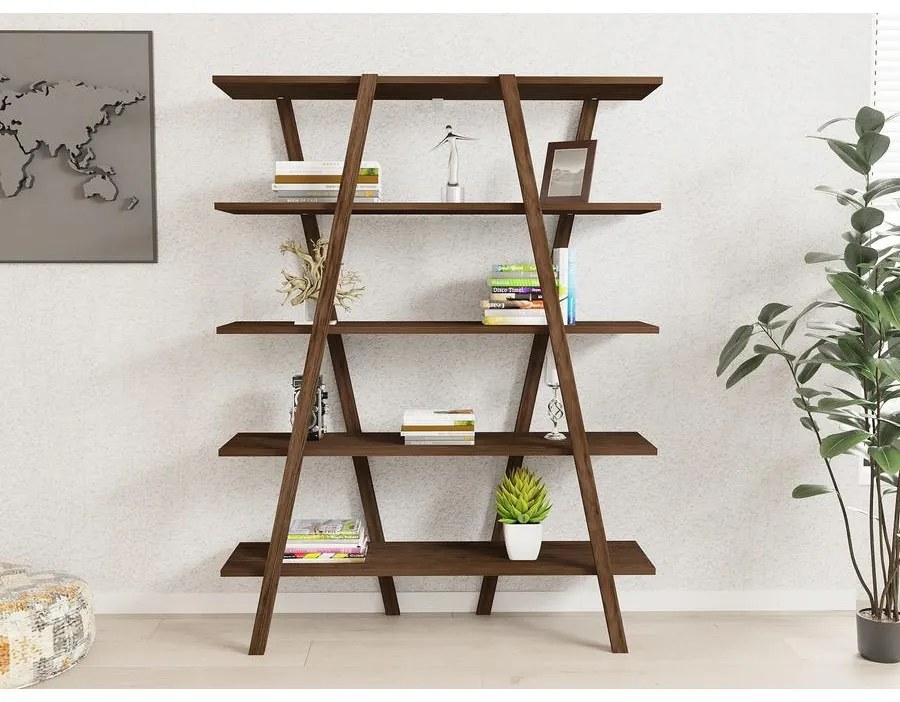 könyvespolc Perla - Walnut