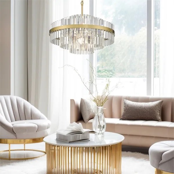 Zuma Line P0567-12A-2GAC - Csillár láncon CONSTANTINOPLE 12xG9/28W/230V arany