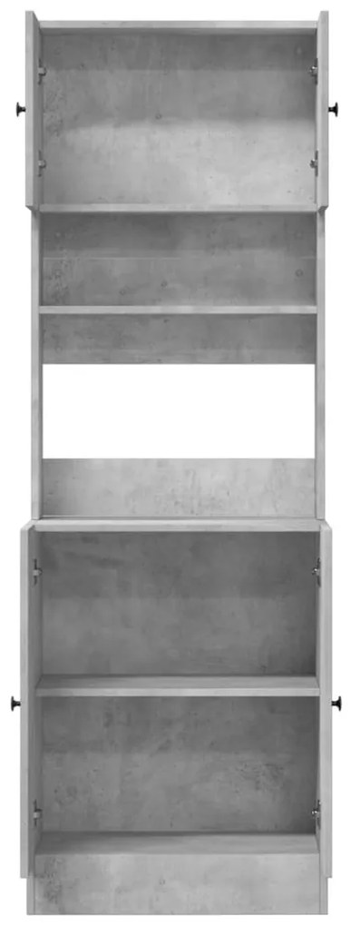 betonszürke szerelt fa konyhaszekrény 60 x 50 x 180 cm