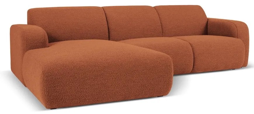 Barna buklé sarokkanapé (bal oldali) Molino – Micadoni Home