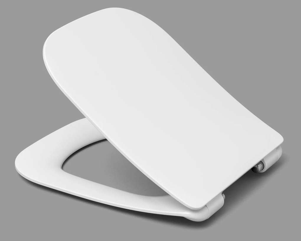 Wc-ülőke Derby Szabadon Ereszkedő. Slim Zsanérok Acél Fehér Vigour