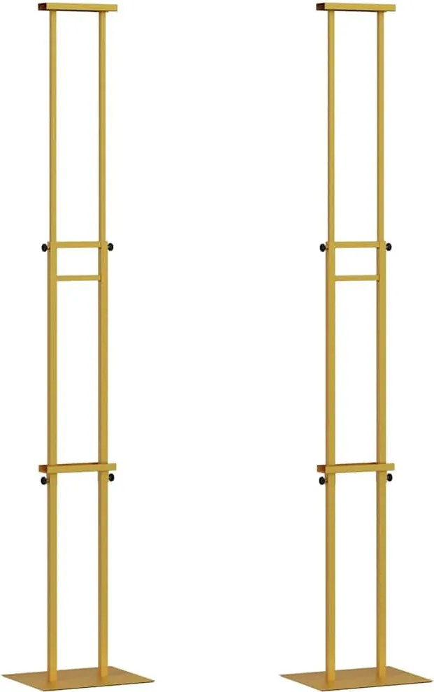 vidaXL Kiállító Állvány 2 pcs Arany 30 x 23,5 x 210 cm Acél
