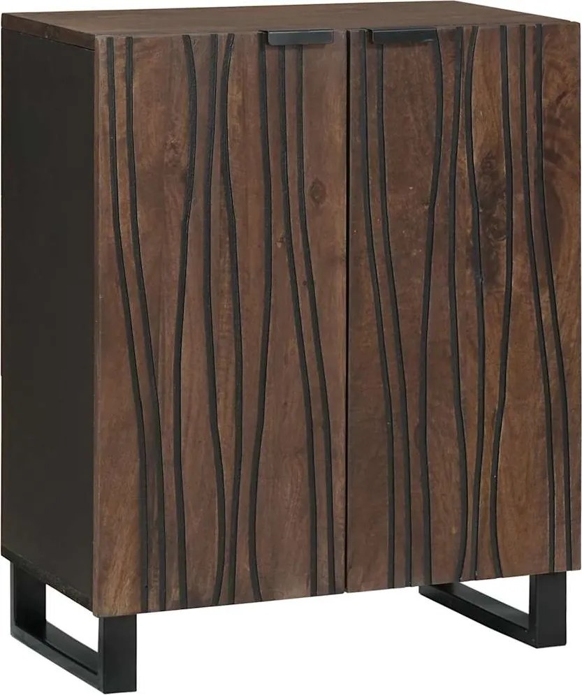 vidaXL Széf Dió 60 x 33,5 x 75 cm Tömör Mangófát