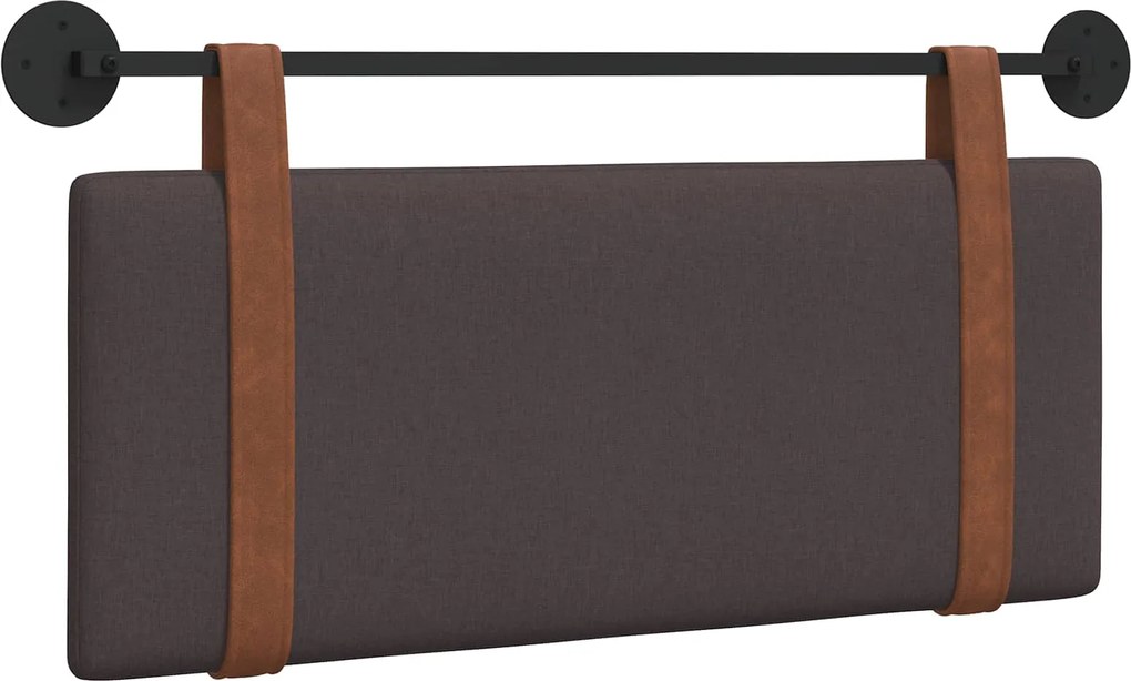 vidaXL Fali Fejtámla Falra szerelhető Sötét Barna 100 x 40 cm Faanyag