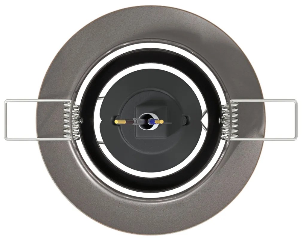 Recesszált Spotlámpák 6 db Kerek GU10 Sárgaréz Ø90 mm Acél