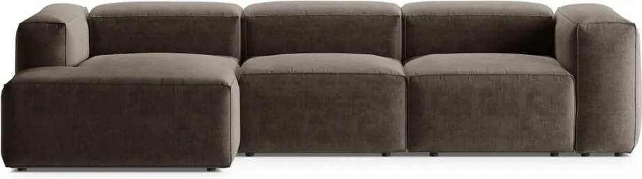 Barna sarokkanapé (bal oldali-heverő résszel) Bergamo – Cosmopolitan Design