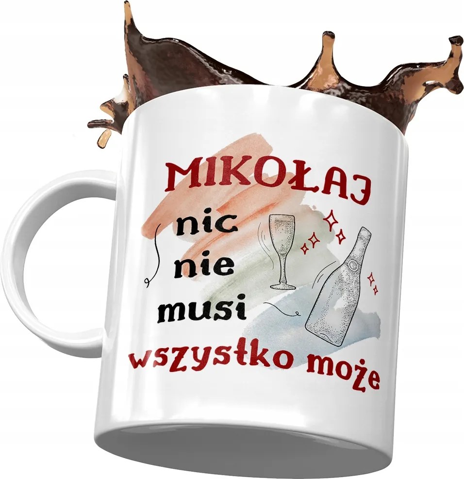 Bögre Mikulás Barát Ajándék Nyomtatott Fotóval